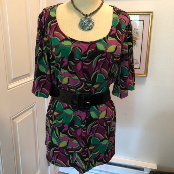 INC International Concepts Tops - INC Intl Concepts Multi-colored Tunic Top